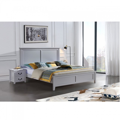 Impression of high grade grey and luxurious solid wood 228 bed