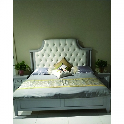 Impression of high grade grey and luxurious solid wood 230 bed