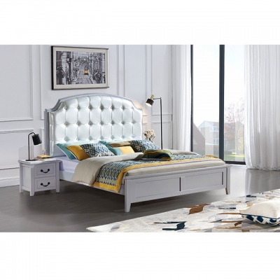 Impression of high grade grey and luxurious solid wood 227 bed